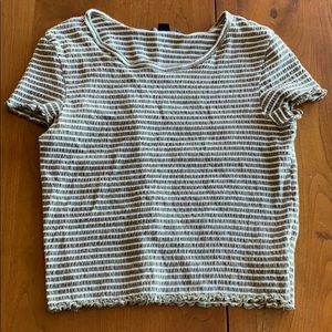brand new green and white striped top